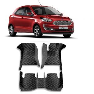 Car Floor Mats for Figo New - black 